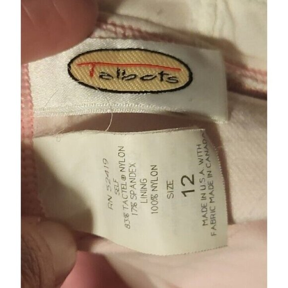 Vintage Talbots Sz 12 Pink One Piece Swimsuit V-Neck Low Maillot Chic Halter - Picture 5 of 5